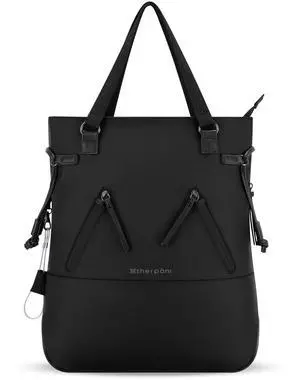 Sherpani Tempest, Anti Theft Convertible Backpack Tote, 14L Travel Backpack, Travel Gifts for Women, Handbags, RFID Protection, Metal Hardware, Fits 15" Laptop (No Sleeve) (Carbon)