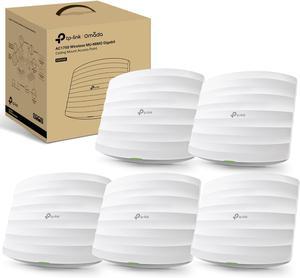 TP-Link EAP245 (5-Pack) Omada AC1750 Gigabit Wireless Access Point Business WiFi Solution w/Mesh Support, Seamless Roaming & MU-MIMO PoE Powered SDN Integrated Cloud Access & Omada App