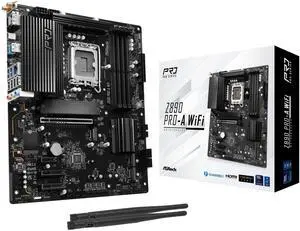 ASRock Z890 Pro-A WiFi 6E Motherboard Intel Core Ultra LGA1851 RL-ILM DDR5 8666 MHz 256 GB ATX Motherboard PCIe 5.0