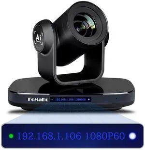 FoMaKo PTZ Camera HDMI, 1080P60 AI Auto-Tracking PTZ Camera, 20X Optical Zoom, USB3.0 Type-C 3G-SDI Camera for Church Worship Education Conference Events, K20