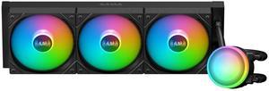 SAMA L60 CPU AIO Water Cooler, 360mm Liquid Cooler, 2000RPM 4Pin PWM Quiet ARGB Fans, for LGA 1366/115X/2011/1200/1700/1851 and AM4 AM5, Black