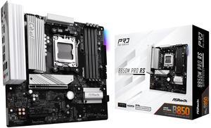 ASRock AMD B850M Pro RS Socket AM5 Ryzen DDR5 8000 MHz 256GB B850 Micro ATX Motherboard M.2 SATA3 6.0 Gb/s PCIe 5.0