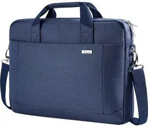Voova Laptop Bag Case 15 15.6 16 Inch, Computer Sleeve Messenger Bag with Shoulder Strap Expandable Waterproof Business Briefcase for Men Women to Work Travel School, Fit 14-16 Inch Laptop, Blue