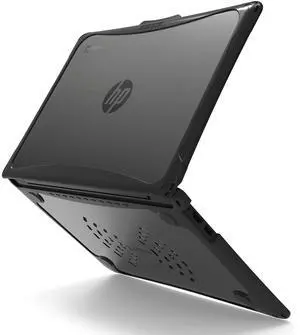 iBenzer Hexpact Case for HP G7 G6 Chromebook 14 Inch (Clamshell), Heavy Duty Rugged Case, Protective Cover with Screen Lock for K-12 Students, Education, Classrooms, Drop Tested, Black, HP-G6
