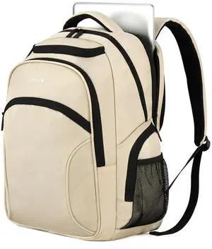 Hanke Travel Laptop Backpack for Men Lightweight Large Backpack Work Backpack Woman Fits 15.6'' Computer Carry On Bags for Airplanes(Beige)
