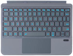 QUARK Keyboard for Microsoft Surface Go (4/3/2/1), 7 Color Backlight, Detachable Bluetooth Wireless Keyboard with Trackpad for Surface Go 4 (2023) / Go 3 (2021) / Go 2 (2020) / Go (2018) - Grey