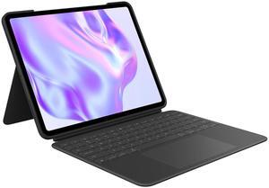 Logitech Combo Touch iPad Pro 13-inch (M4)(2024) Keyboard Case - Detachable Backlit Keyboard with Kickstand, Comfortable Typing, Multi-use Mode - Midnight Black