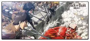 ABYSTYLE Attack on Titan Eren vs Colossal Titan XXL Mousepad 35" x 16" Non Slip Rubber Mouse Pads Office Desktop Rectangle Mouse Mat Anime Manga Gift