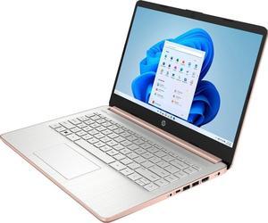 HP 14" HD (1366 x 768) Display Laptop, Intel Celeron N4120, 1.1GHz, 4GB Memory, 128GB eMMC, Windows 11 Home in S Mode, One Year Office 365 Included, Rose Gold, 14-dq0762dx