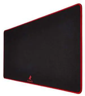 ANUBISGX (68 Color/Size Options Gaming Mouse Pad (Extended: 36x12), Black Pad with Red Stitching. Best Premium Waterproof Non RGB Computer Gaming XL Desk Pad Mat, Large Non-Slip Gamer Mousepad