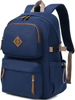 AO ALI VICTORY laptop backpack 15.6 inch anti theft travel backpacks for men and women large college bookbag work business daypack middle high school bag for girls boys teens students blue