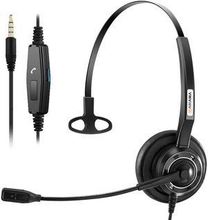 Arama Cell Phone Headset with Microphone Noise Cancelling 3.5mm Headset for iPhone,Android,BlackBerry Mobile Phone and iPad Tablets (A200MP)