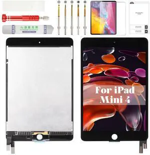 for iPad mini 4 Screen Replacement for iPad mini 4 LCD Screen Replacement Digitzer for iPad mini 4 Touch Screen Display Assembly Repair Kits A1538 A1550 Black
