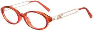 Cyxus Oval Blue Light Glasses for Women Fashion UV Blocking Computer Glasses(8242T04 Red)