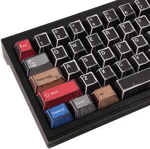 JOMKIZ PBT Keycaps,152 Keys Dye Sublimation Cherry Profile Keycaps Set for Cherry MX Switches ASIN/ISO Layout Mechanical Keyboards