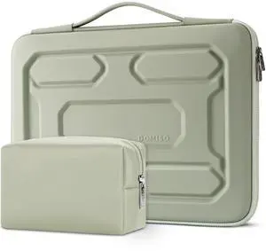 DOMISO 17 inch Laptop Sleeve with Accessory Bag Shockproof Waterproof EVA Protective Case for 17.3" ZBook Fury 17.3 G8/MSI GS73VR Stealth Pro/HP Envy 17/LG Gram 17"/ROG Strix GL702VS, Mint Green