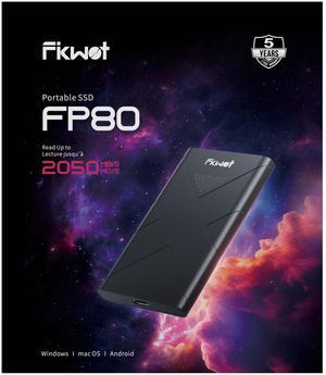 Fikwot 2TB External SSD, Portable SSD, Up to 2000MB/s, USB 3.2 Gen2x2 External Solid State Drives, Compatible with Smart TV, PS5/PS4(Pro), iPhone 15/16, Xbox, Mac & Windows and Other Devices(FP80)