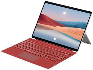 for Pro 3/4/5/6/7 Keyboard, Magnetic Bluetooth Keyboard with Multi Touchpad, 7 Color Backlight Slim Keyboard (Red)