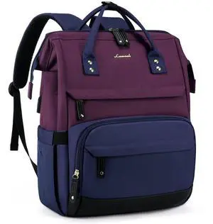 LOVEVOOK Laptop Backpack for Women, 15.6 Inch Work Business Backpacks Purse With Large Capacity, Waterproof Nurse Bag College Bookbag for School, Waterproof Casual Daypack for Travel