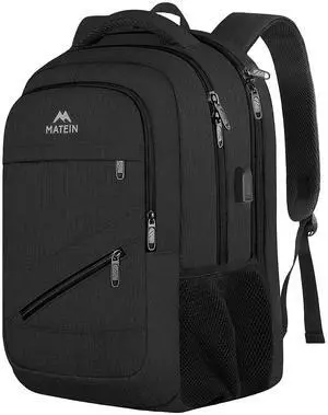 MATEIN School Laptop Backpack, Large TSA Friendly College Computer Bookbag with Laptop Compartment Fits 17 Inch Notebook, Water Resistant Work Travel Backpack, Graduation Gifts for Men Women