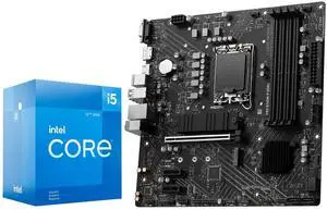 Micro Center CPU Motherboard Intel Core i5-12400F 12th Gen 6-Cores LGA 1700 Desktop Processor with MSI PRO B760M-P DDR4 ProSeries Motherboard