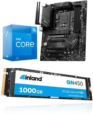 Micro Center 3 in 1 Bundle: Intel core i5-12400F Desktop CPU + MSI PRO B760-P WiFi DDR4 ProSeries Motherboard + INLAND QN450 1TB NVMe SSD