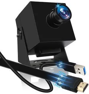 MMlove 4K HDMI Camera High Speed 60FPS USB Webcam 8MP Streaming with 120 Wide Angle Lens H.264 2X Digital Zoom Simultaneous Output Close up Lightburn for PC Laptop