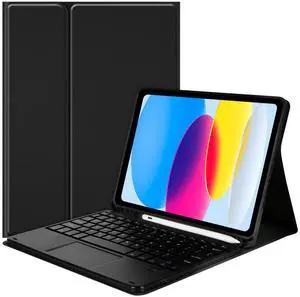 Nsyee Keyboard Case for iPad 10th Generation 10.9 inch 2022 and iPad 11th Generation A16 11 inch 2025, Detachable Bluetooth Keyboard Case with Wireless Keyboard and Trackpad for ipad 10th/11th Gen