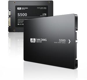 SAN ZANG MASTER 2.5" SATA SSD 512GB, SATA III 6Gb/s, Read Speed 500MB/s, Internal Solid State Drive 3D NAND Flash, Upgrade PC or Laptop NAS DIY Memory and Storage, S500