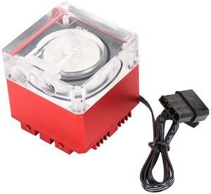 CPU Water Cooling Pump, G1/4 Thread Computer Pump 800L/H 3.5 Meters Pump Head 3000RPM Fast Heat Dissipation PC Pump for Computer Water Cooling System(red)