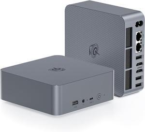 Beelink EQR6 Mini Desktop PC with AMD Ryzen 9 6900HX 8C/16T, 32GB DDR5 500GB NVMe M.2 SSD, Dual Display Output, Built in PSU, WiFi 6, 1000M RJ45, Bluetooth 5.2 W-11 Mini Computer