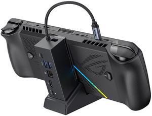JSAUX Docking Station Compatible with ROG Ally X/ROG Ally/Steam Deck/Legion Go, 6-in-1 ROG Ally X Dock with HDMI 4K@120Hz, Gigabit Ethernet, Dual USB-A & USB-C 3.2 Gen 1, 100W PD Charging - HB0609