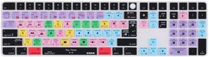 XSKN Shortcuts and Languages Silicone Keyboard Cover Skin Compatible Apple 2021 iMac M1 Chip Magic Keyboard Touch ID and Numeric Keypad A2520 Accessories (EU&US Version, Final Cut Pro) (SHK-392)