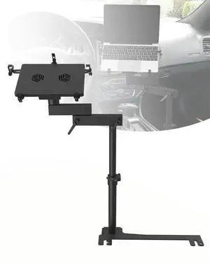 SPIRRELAB Car Laptop Mount Fit for Dodge Ram Promaster, Charger, Magnum, Challenger, Sprinter Van, Chrysler 300, No-Drill Vehicle Computer Mount for Van