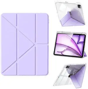 Folio Magnetic Cover Compatible with iPad Air 11-inch Case M2/M3, Replacement for iPad Pro 11-inch Case(4th/3rd/2nd/1st) with Multi-Angle Stand, 10.9 inch Air 5th/4th Clear Cover with Pencil Holder