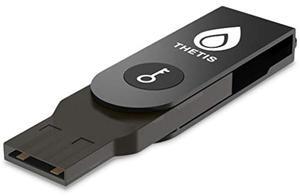 Thetis Security Key - U2F and FIDO2, USB A, Two Factor Authenticator with Bluetooth, Multi-Layered Authentication Protection HOTP U2F Compatible Windows, MacOS, Gmail, Linux - Black