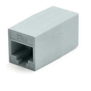 trueCABLE Cat6A Inline Coupler, Unshielded (UTP), PoE++ (4PPoE), UL Listed, ETL Verified, ANSI/TIA 568-2.D Cat 6A Performance Compliant, Female to Female RJ45 Couplers, Gray, 12 Pack