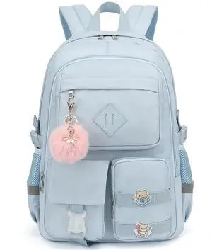 Xunteny College School Backpack for Girls, Women Travel Laptop Backpacks Teens Middle High School Bookbag (Blue)