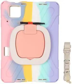 Mi Pad 6 6 Pro Tablet Case, Drop Tablet Cover with Handle Stand, Shoulder Strap, Compatible : Mi Pad 6 6 Pro Tablet, Material Silicone (Dazzling)