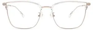 Zeelool Classes Eyeglasses Square Mixed Half Frame Blue Light Blocking Glasses for Women Aidan TX599374-03 Transparent