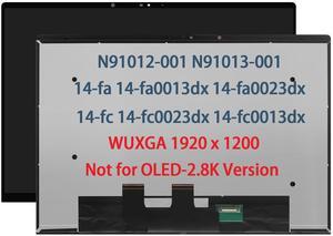 N91012-001 N91013-001 Touch Screen Replacement for HP Envy x360 2-in-1 14-fa0013dx 14-fa0023dx 14-fc0023dx 14-FC0033DX 14-fc0013dx 14-FA 14-fc 14-FA0018CA LCD Display Assembly (NOT for OLED)