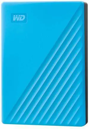 WD 4TB My Passport, Portable External Hard Drive, Blue, backup software with defense against ransomware, and password protection, USB 3.1/USB 3.0 compatible - WDBPKJ0040BBL-WESN