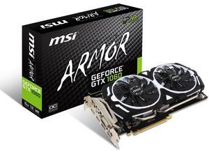 MSI GAMING GeForce GTX 1060 6GB GDRR5 192-bit HDCP Support DirectX 12 Dual Fan VR Ready OC Graphics Card (GTX 1060 ARMOR 6G OCV1)