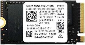 SN740 Black 1TB M.2 2242 42mm PCIe Gen 4 x4 TLC PC NVME SSD, for Lenovo thinkpad X1 Nano Titanium Flex E14 E15 gen 4, Ideapad Gaming Laptop Ultrabook Tablet - Internal Solid State Drive (OEM New)