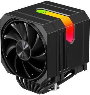 CPU Air Cooler with 8X6mm Heat Pipes,Dual 120mm Fan ARGB CPU Cooler 1600rmp,CPU Air Cooler AMD AM5/AM4/AM3 Series,CPU Air Cooler 6.22'' Height compatible with Intel LGA 1851/1700/1155/1156/2011(Black)