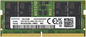Samsung 16GB DDR5 5600MHz PC5-44800 CL46 SODIMM 1Rx8 Single Rank 1.1V 262-Pin Laptop RAM Memory M425R2GA3BB0-CWM