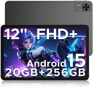 DOOGEE T36(2025) Android 15 Tablet,12 inch Tablet 20GB+256GB/ 2TB Expand Octa-Core Gaming Tablets,8800mAh,FHD+ Touchscreen Tablet with sim Card Slot,WiFi 5,Dual Camera,BT5.0,Widevine L1,Black