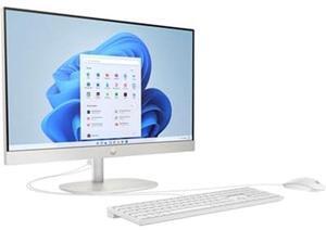 HP 23.8 inch All-in-One Desktop PC, FHD Display, Intel Core i3-N300, 8 GB RAM, 256 GB SSD, Intel UHD Graphics, Windows 11 Home, 24-cr0030 (2023), Shell White