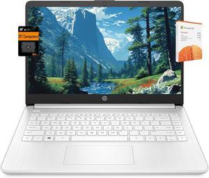 HP 14" Ultra Light Laptop for Student & Home (Intel Quad-Core N4120, 8GB RAM, 128GB(64GB + 64GB SD), 1-Year Office 365) 11-Hrs Long Battery Life, Webcam, WiFi, Win 11 Home in S Mode - Snow White
