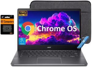 Acer Chromebook Plus 514 Touchscreen Laptop (14" FHD, Intel 8-Core i3-N305, 8GB RAM, 512GB SSD, 2TB Cloud Storage) Business, Enterprise, Students, 11-Hr Long Battery Life, IST HUB, Webcam, Chrome OS